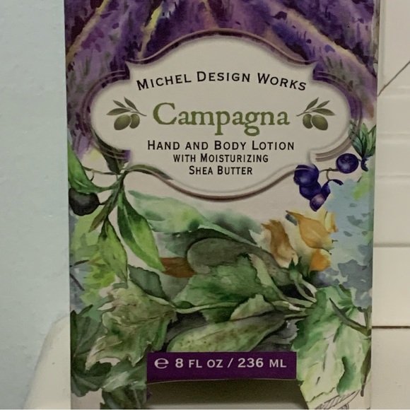 MICHEL DESIGN WORKS “Campagna” HAND & BODY LOTION w/SHEA BUTTER! Pump Gift Boxed - Picture 2 of 8